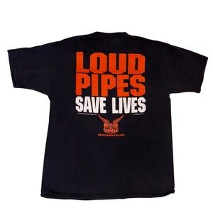 Vtg 2003 Big Johnson Motorcycles T-Shirt Loud Pipes Save Lives Tee